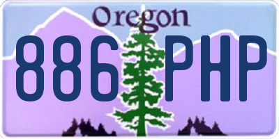 OR license plate 886PHP