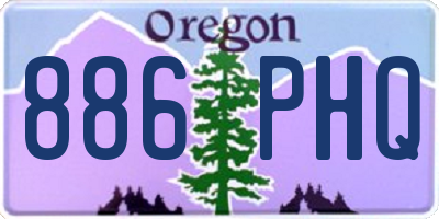 OR license plate 886PHQ