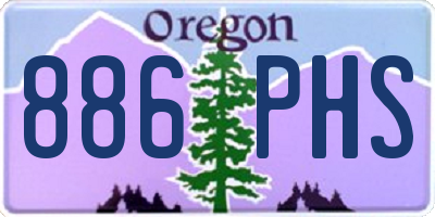 OR license plate 886PHS