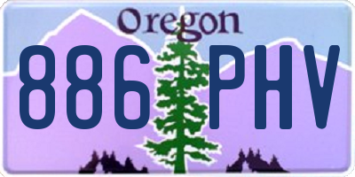 OR license plate 886PHV