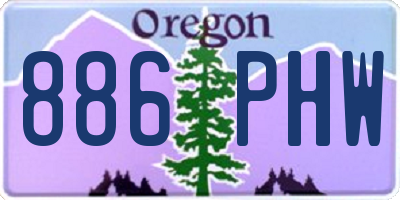 OR license plate 886PHW