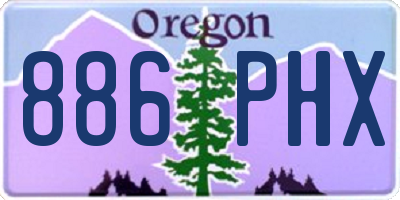 OR license plate 886PHX