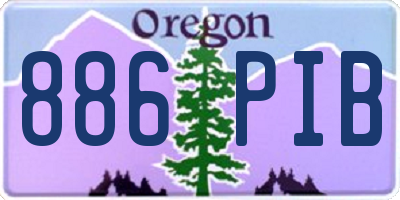 OR license plate 886PIB