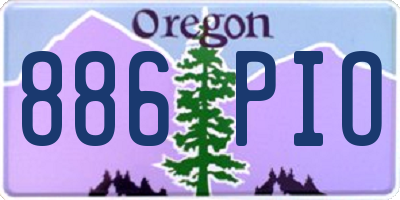 OR license plate 886PIO