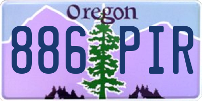 OR license plate 886PIR