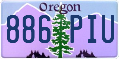 OR license plate 886PIU