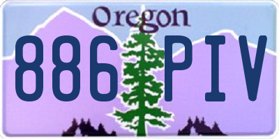 OR license plate 886PIV