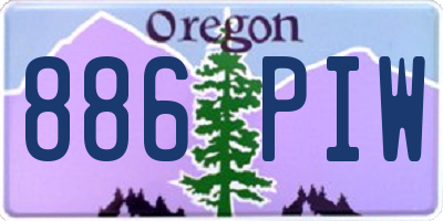 OR license plate 886PIW