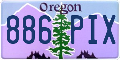 OR license plate 886PIX