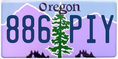 OR license plate 886PIY