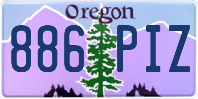 OR license plate 886PIZ