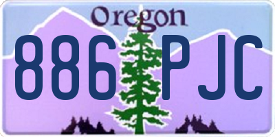 OR license plate 886PJC