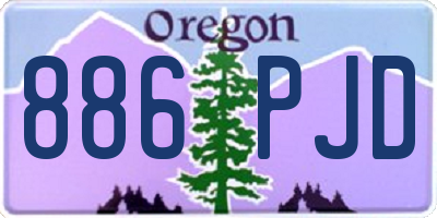 OR license plate 886PJD