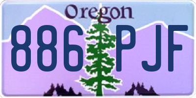 OR license plate 886PJF