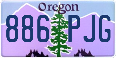 OR license plate 886PJG