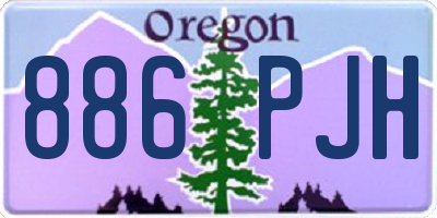OR license plate 886PJH