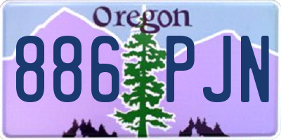OR license plate 886PJN