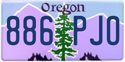 OR license plate 886PJO