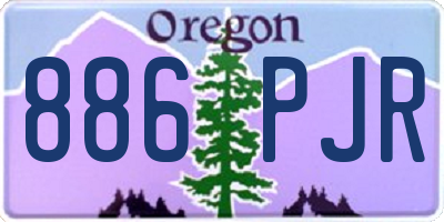 OR license plate 886PJR