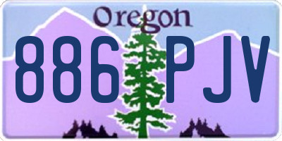 OR license plate 886PJV
