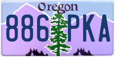 OR license plate 886PKA