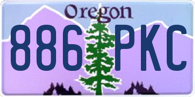 OR license plate 886PKC