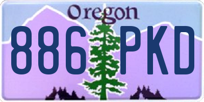 OR license plate 886PKD