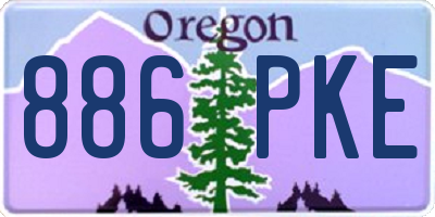 OR license plate 886PKE