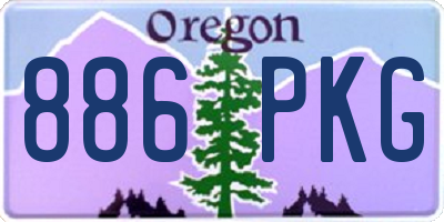 OR license plate 886PKG