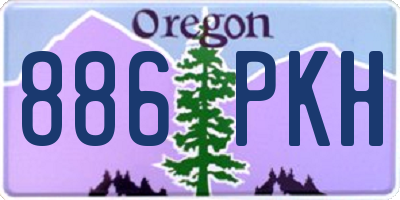 OR license plate 886PKH