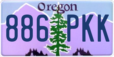 OR license plate 886PKK