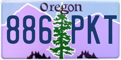 OR license plate 886PKT