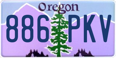 OR license plate 886PKV