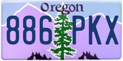 OR license plate 886PKX