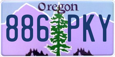 OR license plate 886PKY