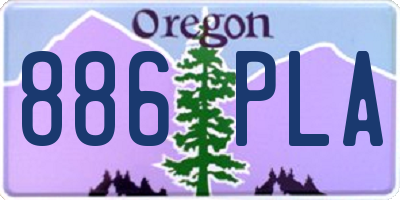 OR license plate 886PLA