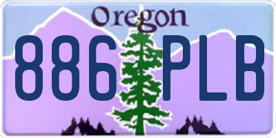 OR license plate 886PLB