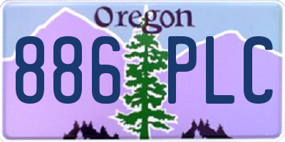 OR license plate 886PLC