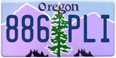 OR license plate 886PLI