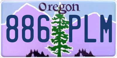 OR license plate 886PLM