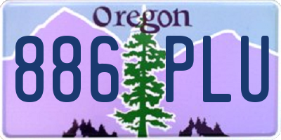 OR license plate 886PLU