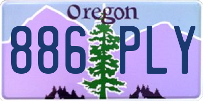 OR license plate 886PLY