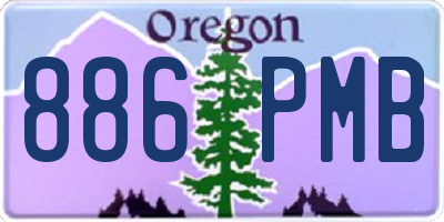 OR license plate 886PMB