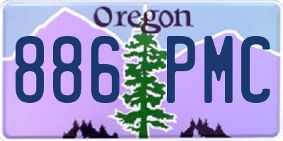 OR license plate 886PMC