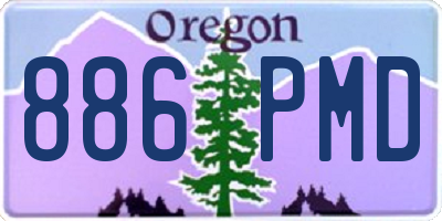 OR license plate 886PMD