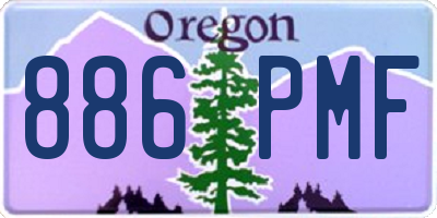 OR license plate 886PMF