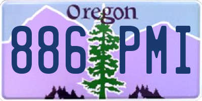 OR license plate 886PMI