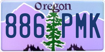 OR license plate 886PMK