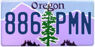 OR license plate 886PMN