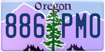 OR license plate 886PMO